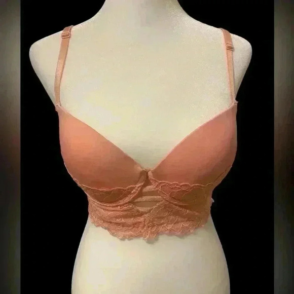 kiss & Tell Other - Kiss & Tell Intimates Lace Bra size 34C in coral has padding & underwire